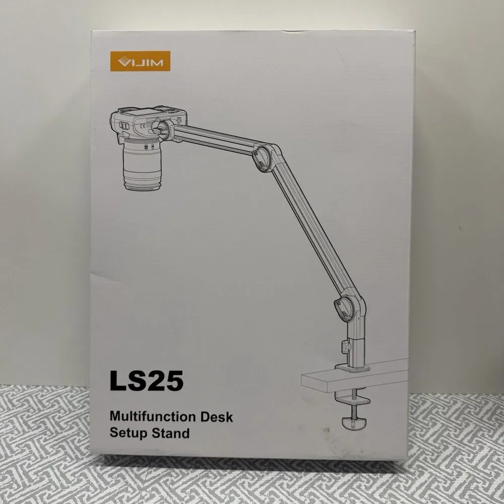 Ulanzi VIJIM LS25 Desk Setup Stand Camera Mic Boom Arm Overhead Mount CIB O-Box